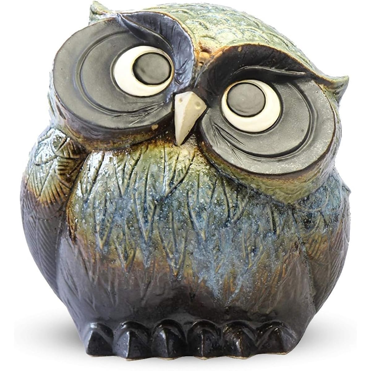 CtoC JAPAN Select Shigaraki Owl Ornament R102-09BY Ceramic Width 25cm x Depth 19.5cm x Height 27cm Owl (Blue Kiln Skin) No. 9 Stylish Ceramic 4510542320420