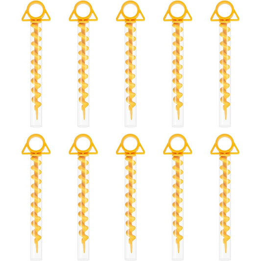 HAMILO Screw Peg, Sand Ground, Fall Prevention, Strong Fixation, Camping Gear, Approx. 290mm, Set of 10