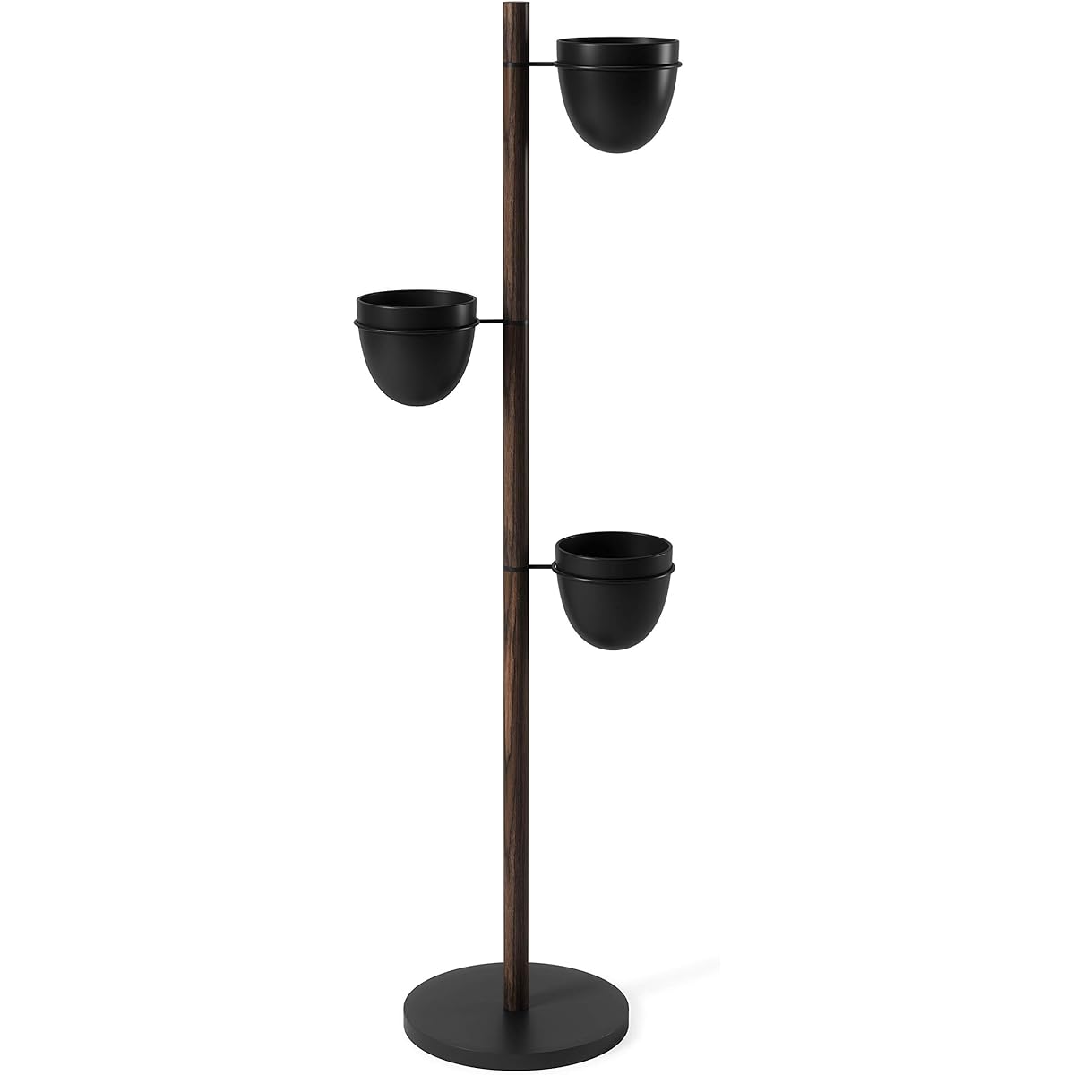 umbra Planter Freestanding Flory Stand Planter Stand Wooden Gardening Plant Interior Stylish Potted Simple Indoor Plant Ornamental Plant 21013880048 Black x Walnut
