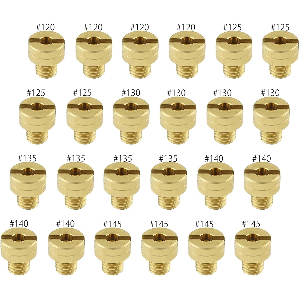 POSH Motorcycle Supplies Main Jet 6 Oversize Main Jet Set Mikuni (Marudai) TM/TMR/MJN24/TDMR/VM22 (8X9) 730512-10