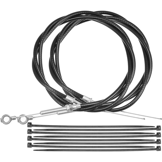 A ABSOPRO Throttle Cable with Cable Tie 71" 63" Casing Gas Throttle Cable 8252-1390 for Manco Go Kart Black (Set of 2)