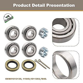 Front Wheel Bearing Habrevilled Kit Club Car DS Carryall 1013135 1011393-2 Set