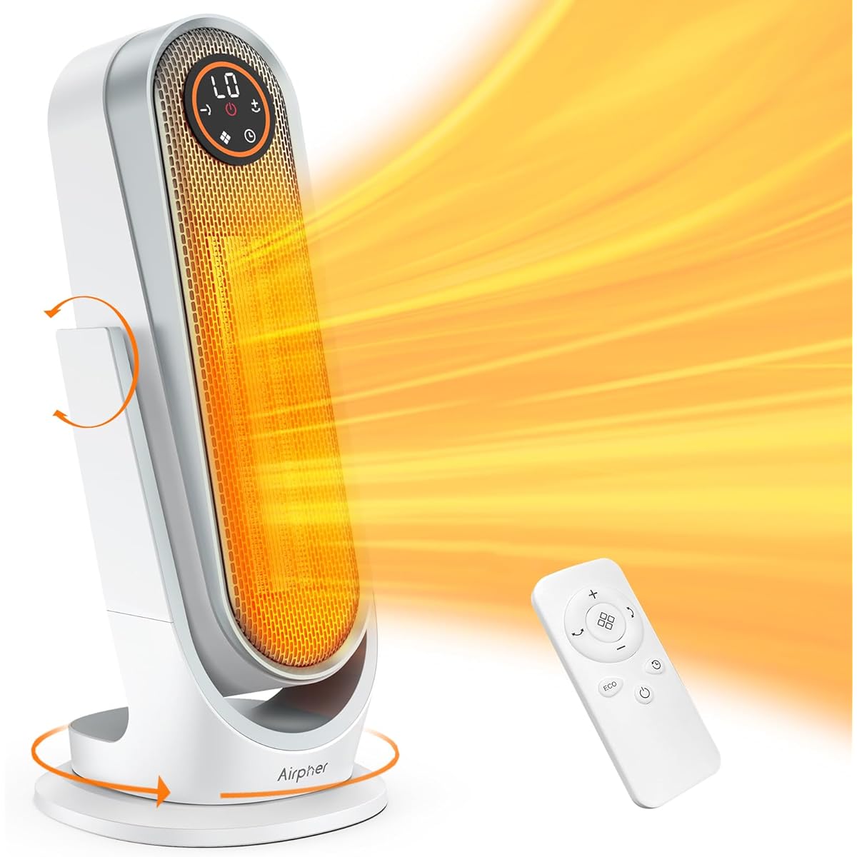 Ceramic Heater (1 Second Heating / Eco Power Saving Mode) Ceramic Fan Heater, 1200 W, Heating Appliance, Electric Heater, 17-35 °C Temperature Setting, 48h Timer Function, 3 Temperature Adjustment,
