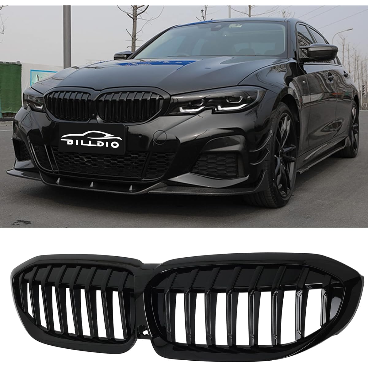 BILLDIO Front Grill BMW 3 Series G20 2019-2022 316i 318i 320I 328i 330i 335i 340i ABS Gloss Black Kidney Grill