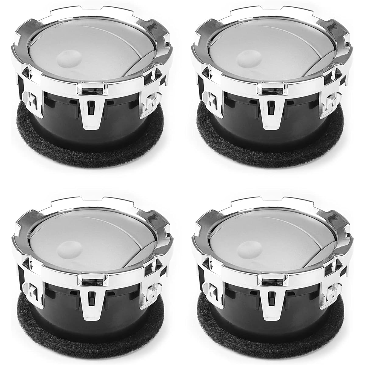 USTAR Dashboard AC Heater Air Vent F250 F350 F450 F550 SUPER DUTY 2013-2016 DC3Z19893BA Chrome Silver 4PC