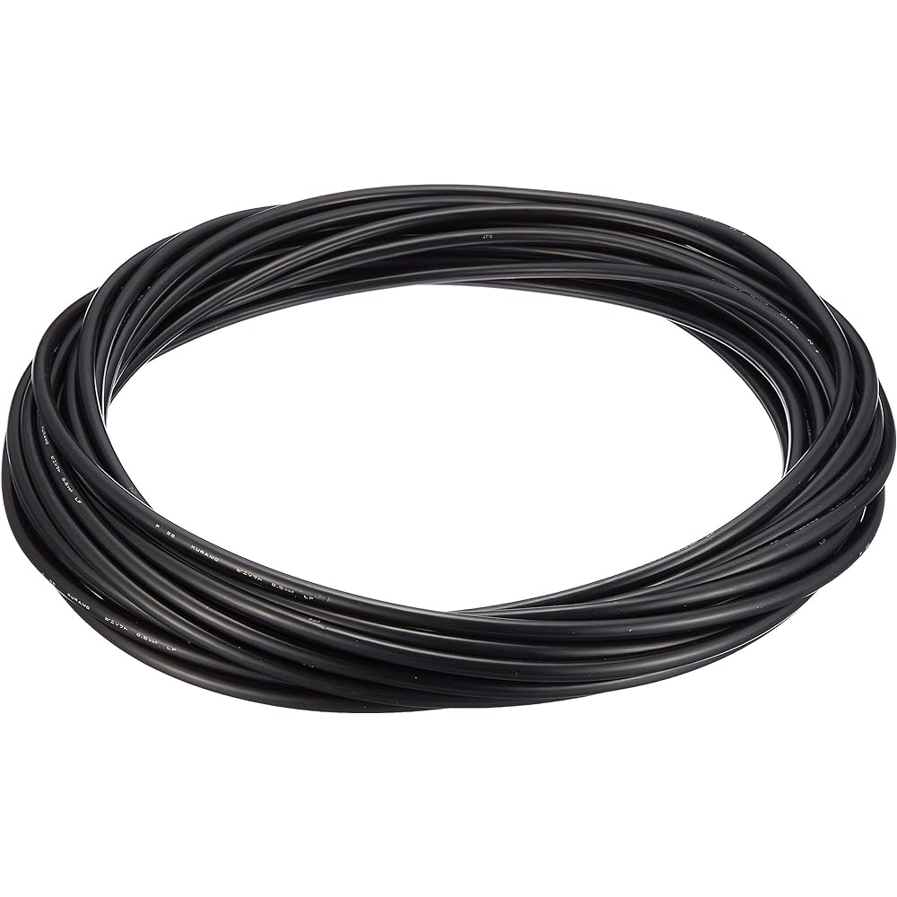 Kuramo Electric 300V Soft Vinyl Cabtire Cable VCTF22 6-core x 0.5SQ Black 20m