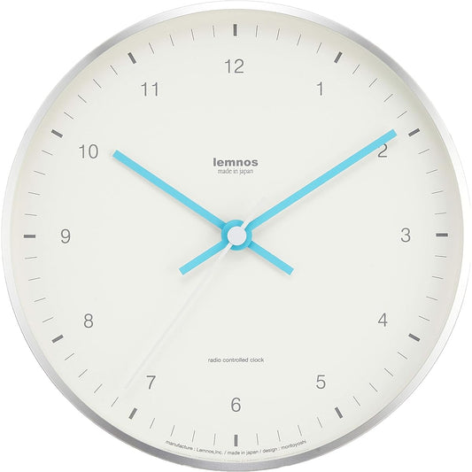 Lemnos Hanging Analog Radio Clock Mizuiro Aluminum White MIZUIRO LC07-06 WH Lemnos