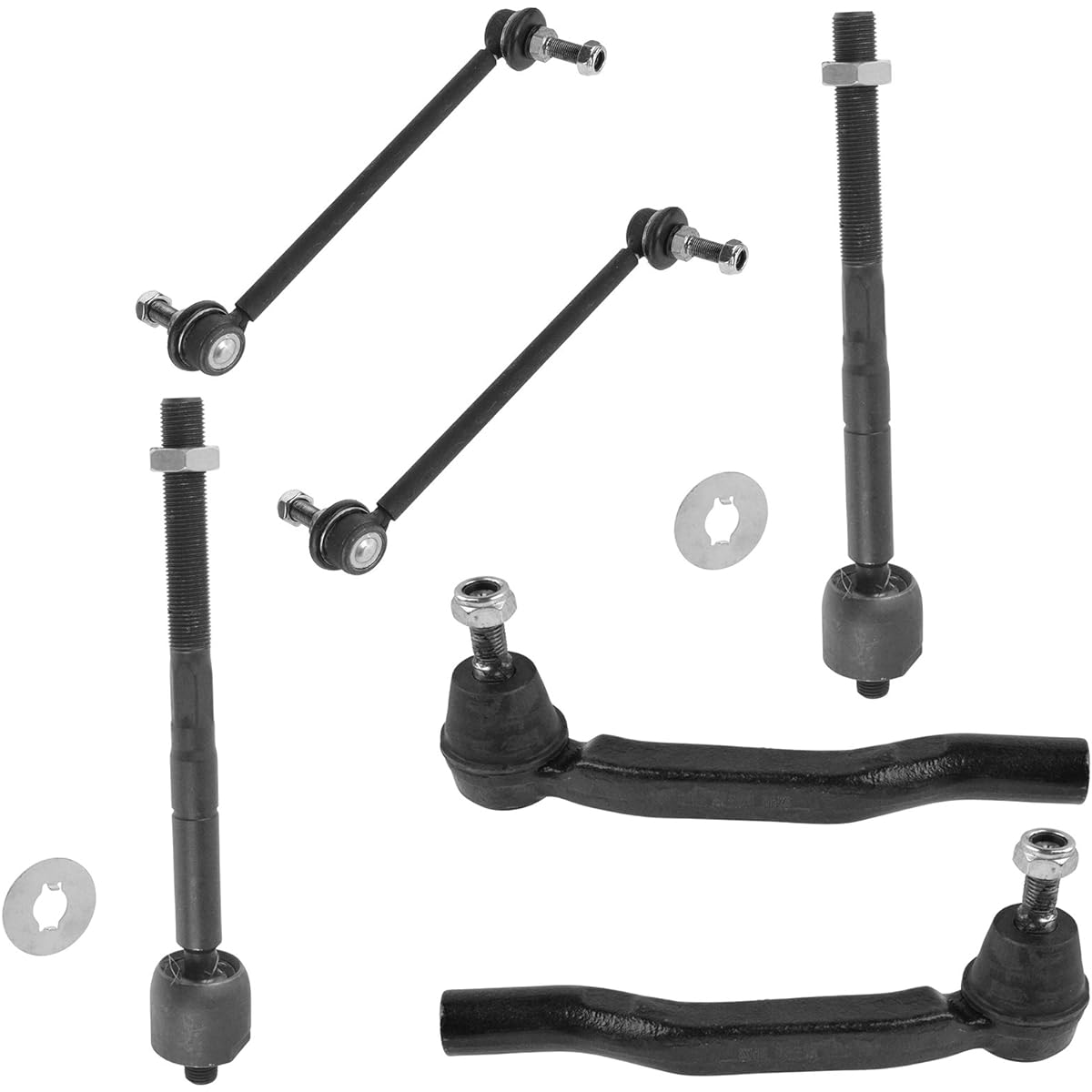 6 Piece Kit Inner Outer Tie Rod Stabilizer Swaver Link LH RH 04-10 For Siena