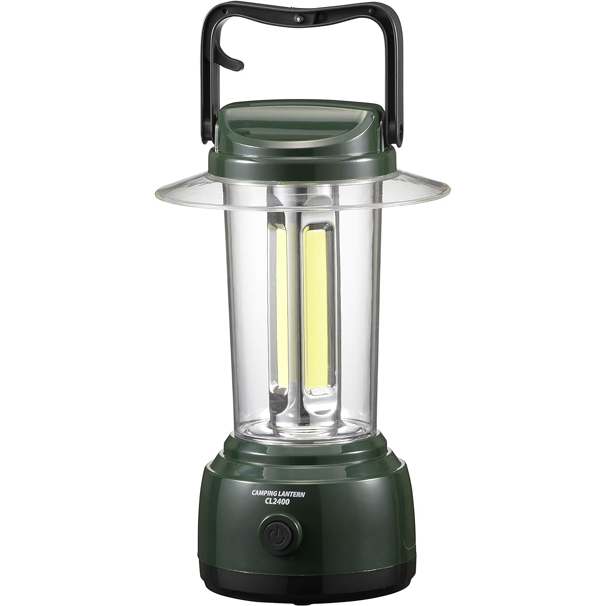 Ohm Electric LED Camping Lantern, Large 2400 Lumens, White LED, Battery Operated, 5 Levels of Brightness Adjustment, Green LN-CL2400-G 08-1321 OHM