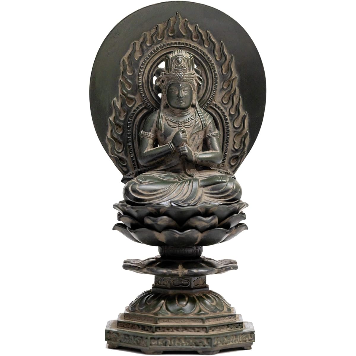 Buddha statue Dainichi Nyorai 15.5cm (antique bronze) Buddhist sculptor: Hideun Makita Original model ___ (born in the Year of the Monkey) Twelve Zodiac Guardian Zodiac Zodiac Takaoka Copperware (KS Dainichi Nyorai)