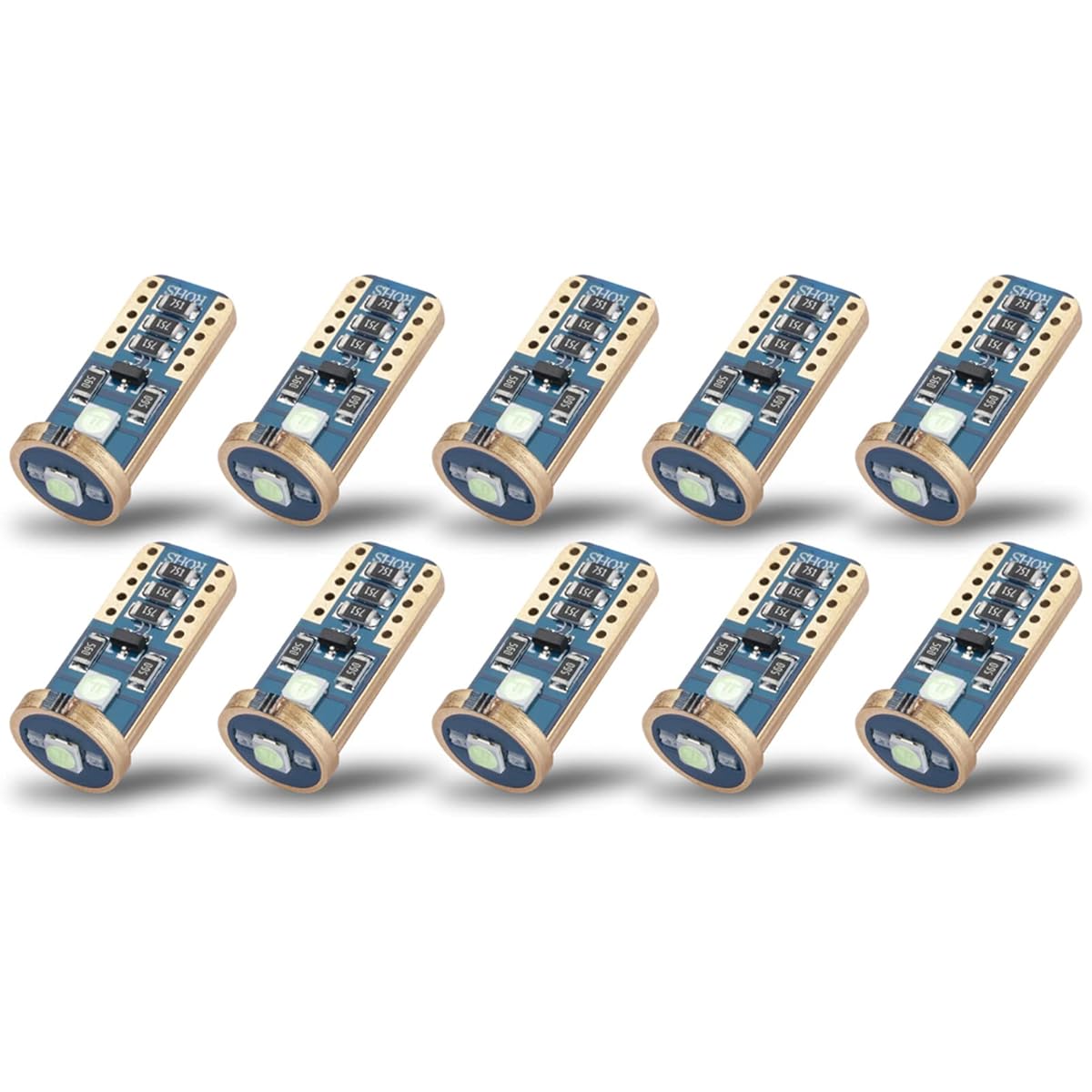 iBrightstar Newest Extremely Bright Wedge T10 168 194 LED Bulbs For Car Interior Dome Map Door Courtesy License Plate Lights,Ice Blue