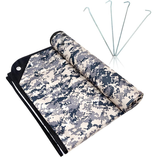 Wild Masquerade: LYN Heavy Camouflage/Camouflage Deformation Emergency Life Blanket/Tent-XL, Hot Space Polyester Film Waterproof Pile Camping, Military, Tarpaulin, Hiking, Climbing and Lifesaving Equipment