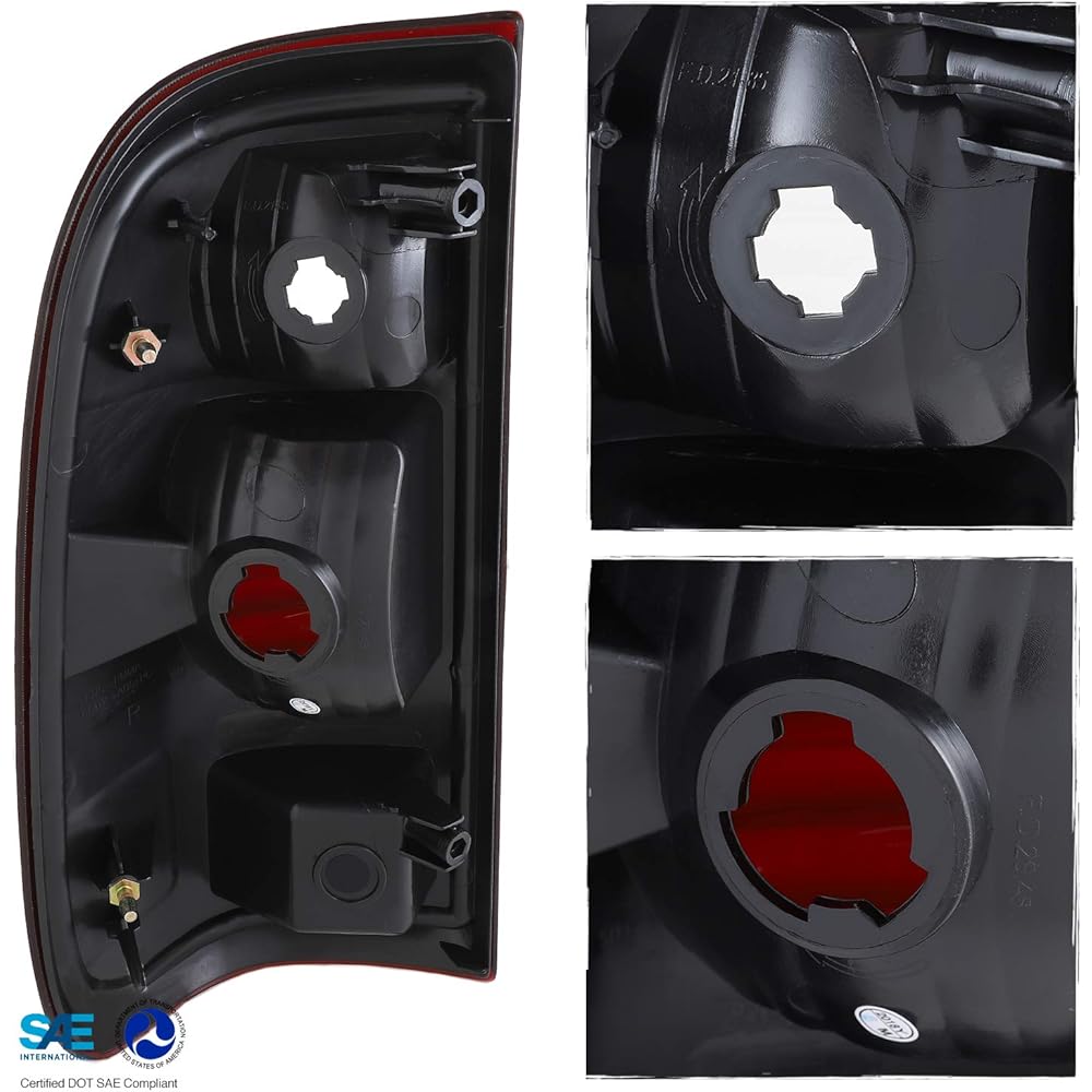 FORD F250/F350/F450 Super Duty OE Replacement Black Tint Tail Light Driver/Rear Lamp Pair