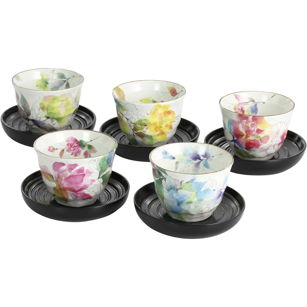 Ceramic Indigo Rose Incense Sencha with teapot Rose Size: Approximately φ9.2 H6.7 03476