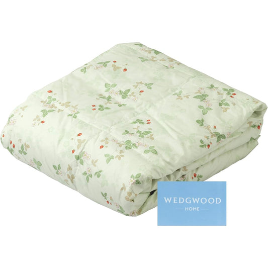Nishikawa Down Blanket (Feather Comforter) Single Wedgwood Wild Strawberry Down 70% Washable Green AA07152022G