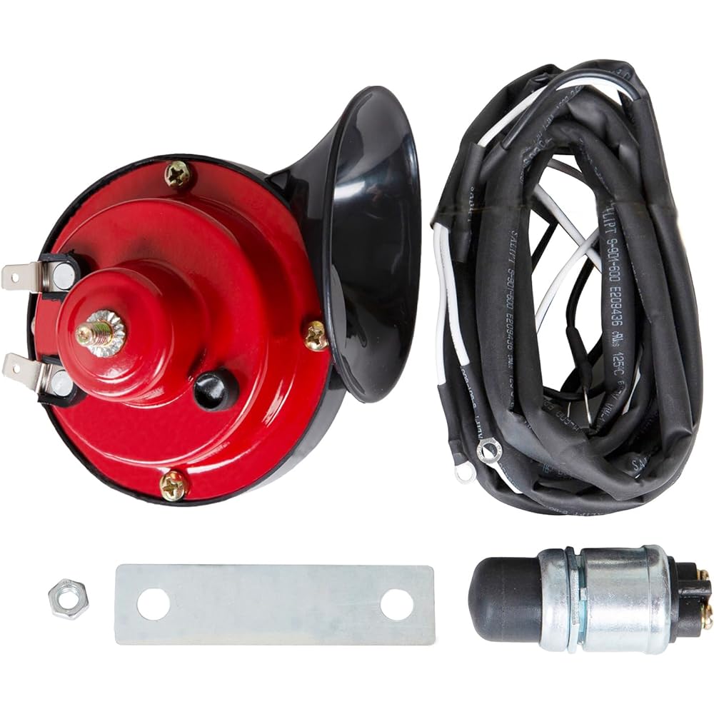 12V Universal Golf Cart Horn Kit with Floor Mount Button for Club Car EZGO Yamaha UTV ATV Boat