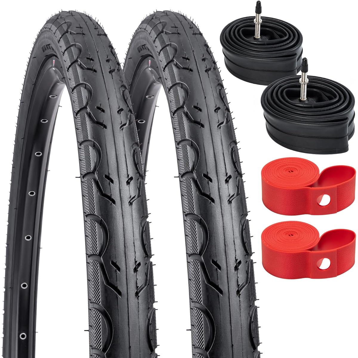 Set of 2, 700x28c Tire, Bicycle Tire 700x28c, 700x28c 28-622 Bicycle Tire + 700x25/32c Tube Presta Valve 60mm + Rim Tape, Tire 700x28c, Road Bike Tire 700x28C, 700x28C Tire Set, Cross Bike Tire 700x28c