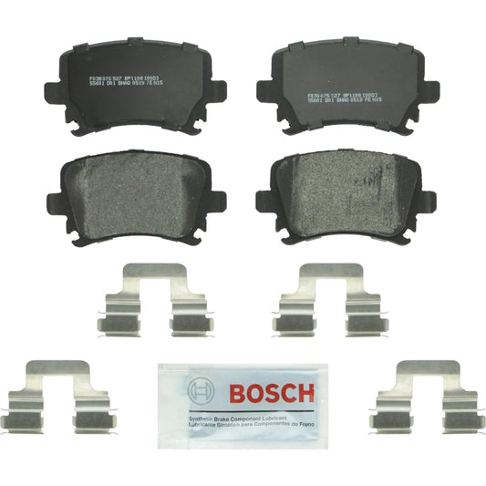 Bosch BP1108 QUIETCAST Premium semi -metallic disc brake pad compatible models: Audi A3, A4, A6, TT, Quattro; Volkswagen: CC, EOS, GTI, GTI, Jetta, Passat, RABBIT, TIGUAN, TIGUAN Rear