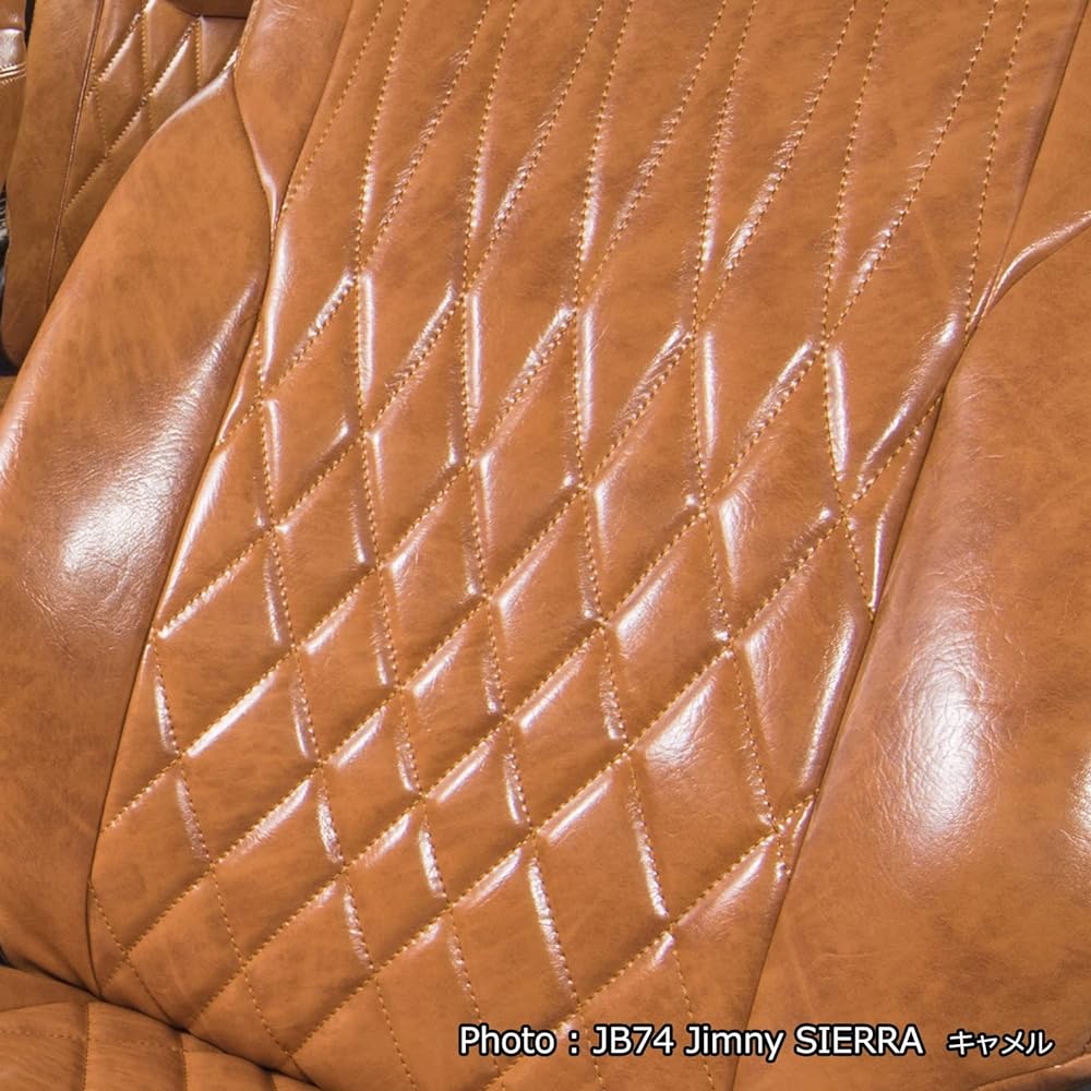 Grace ANTIQUE Design D Seat Cover Camel Front Seat Only (1 Row) JB64/JB74 Jimny/Jimny Sierra Only S090A-AQD1-CA