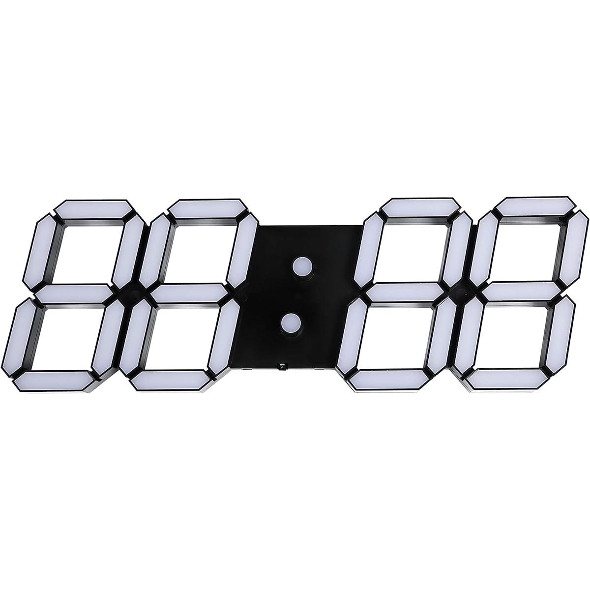 VANGOOD LED Wall Mount Digital Clock - 3D 3D Wall Clock with Remote Control and USB Power Adapter (Black)