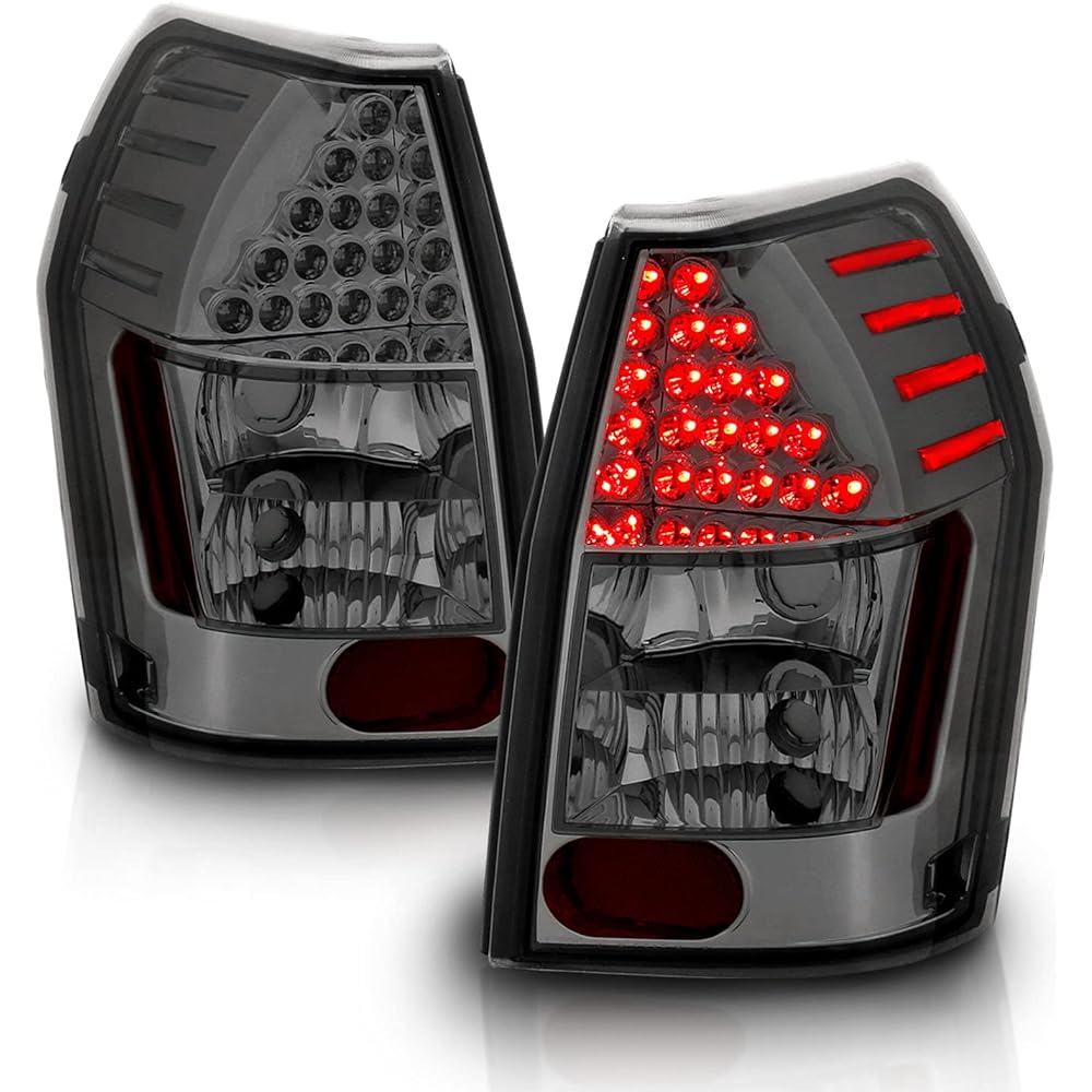 AMERILITE Smoke LED replacement Brake Tail Lightset 05-08 Dodge Magnum's passenger seat and driver's seat side
