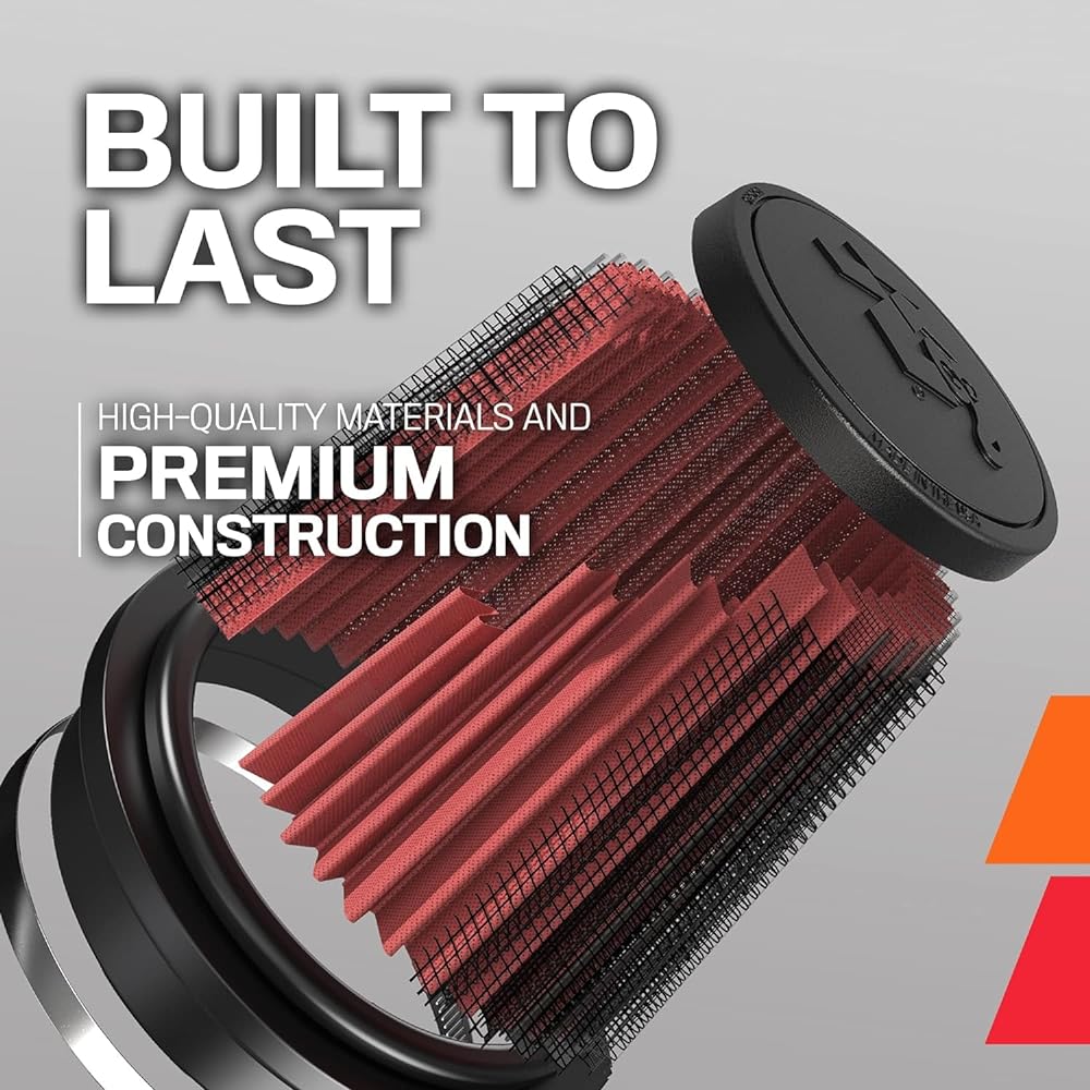 K & N Universal Lump On Air Intake Filter: High performance, premium, washing, replacement air filter: Flange diameter: 5 inches, 7 inches, flange length: 1 inch, shape: Round tapered, RU-2800