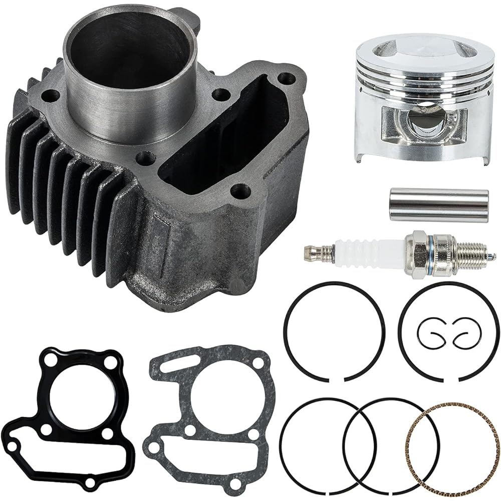 80cc Engine Piston Ring Cylinder Gasket Top End Kit Compatible with 1985-2001 Yamaha Badger YFM 80,86-87 Yamaha Moto 4,2002-08 Yamaha Raptor 80,2005-08 Yamaha Grizzly 80 Replacement Part Number 22K-1311-02-00