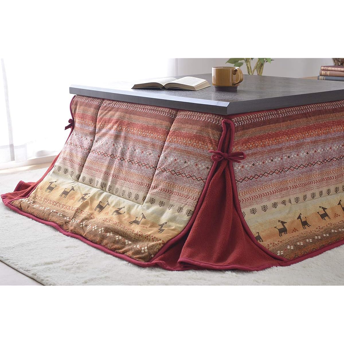 Ikehiko Kotatsu Comforter Rectangle Ladi Approx. 180 x 220cm Orange Space Saving #5559149