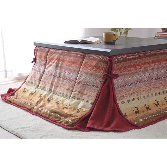 Ikehiko Kotatsu Comforter Rectangle Ladi Approx. 180 x 220cm Orange Space Saving #5559149