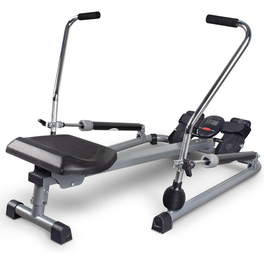 Leikefitness Rowing Machine Foldable Home Hydraulic Rowing Machine with LCD Monitor Full Body Exercise Aerobic Exercise
