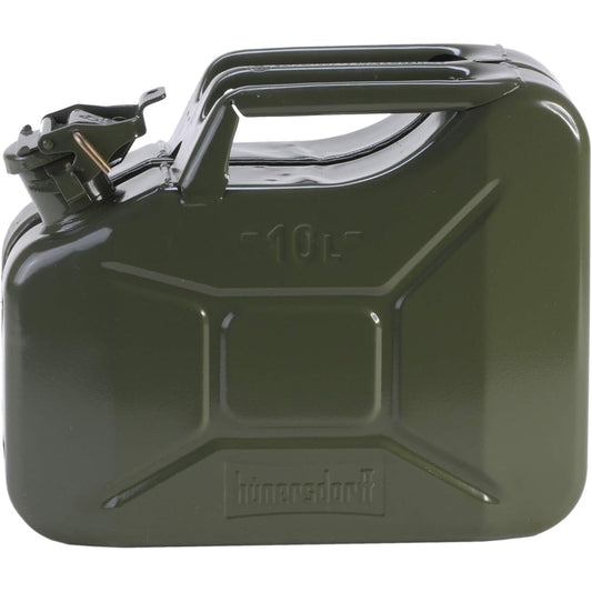 Hunersdorff Fuel Tank [Reliable Genuine Product] Poly Tank Metal Canister Classic 10L Water Tank Fuel White Gasoline Kerosene Tank Canister Camping (olive)