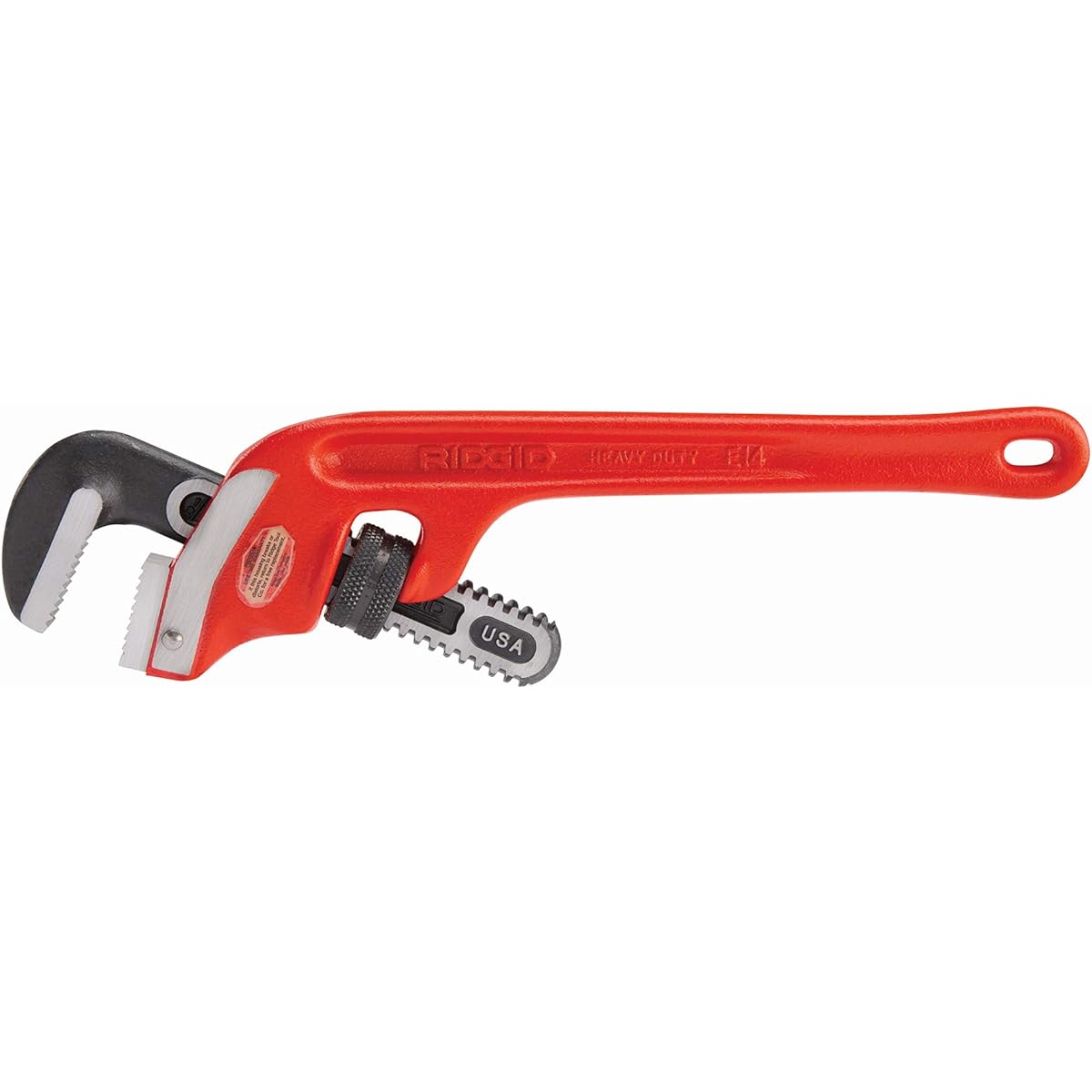 Rigid end pipe wrench 350mm E14