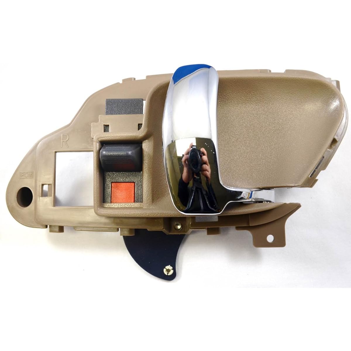 PT Auto Warehouse GM -2576MB -RH --Krominated internal door handle chrome lever brown housing -passenger seat side