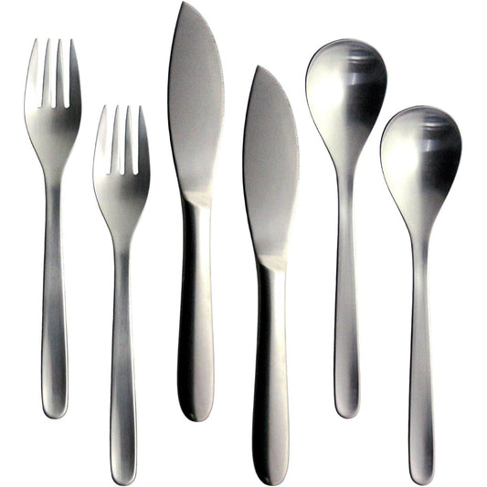 Sori Yanagi Dinner Cutlery Set #1250 6 Knife Spoon Fork Made in Japan