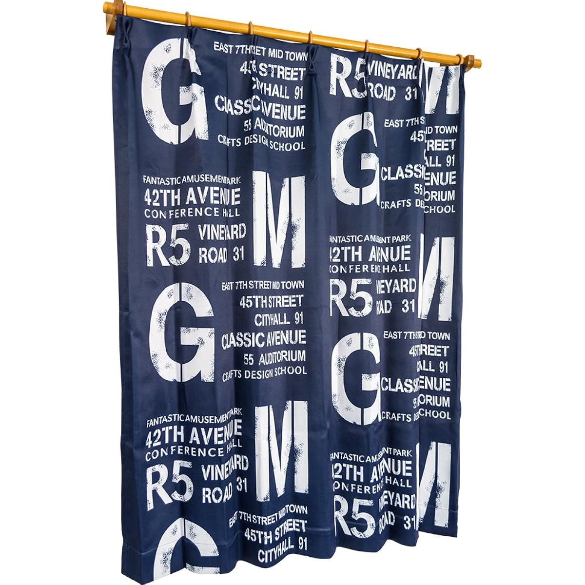 Arie Light Blocking Shape Memory Processed Washable Curtains Sherry Set of 2 100 x 200cm Navy