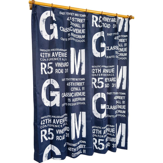 Arie Light Blocking Shape Memory Processed Washable Curtains Sherry Set of 2 100 x 200cm Navy