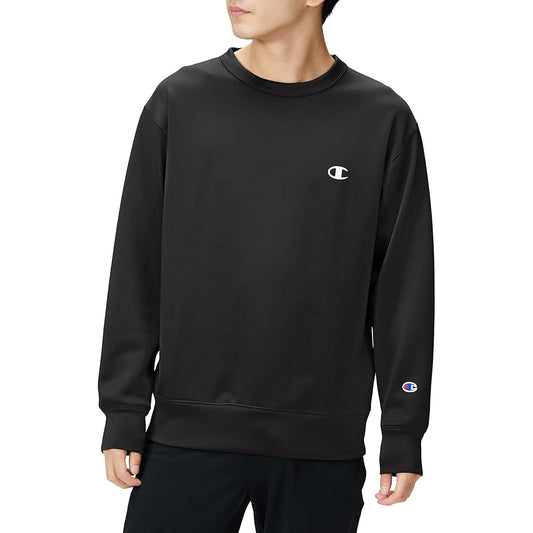Champion C8-WS001 Men's Sweatshirt, Long Sleeve, One Point Logo, Crew Neck Sweatshirt