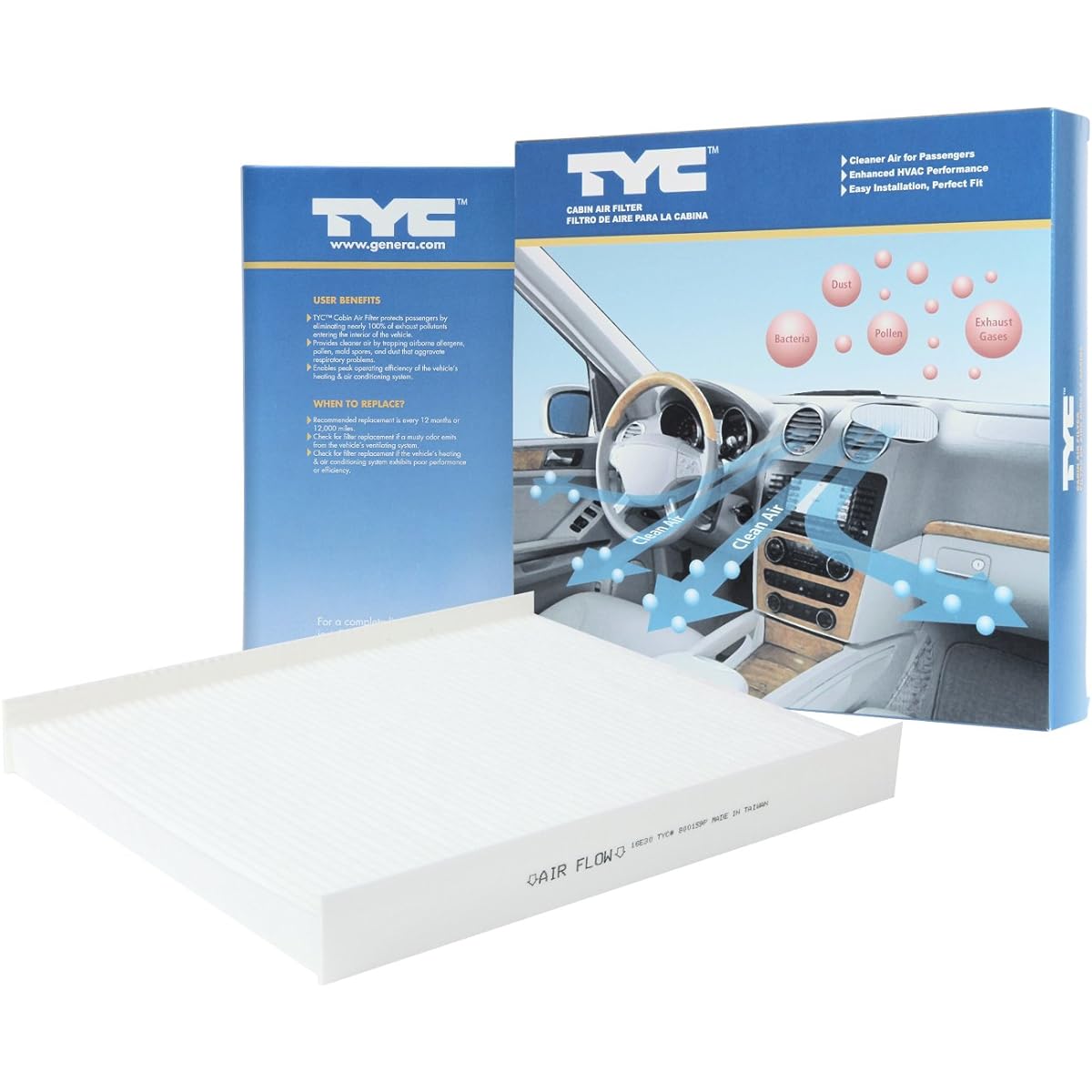 Compatible with TYC cabin air filter 2011-2015 KIA SORENTO
