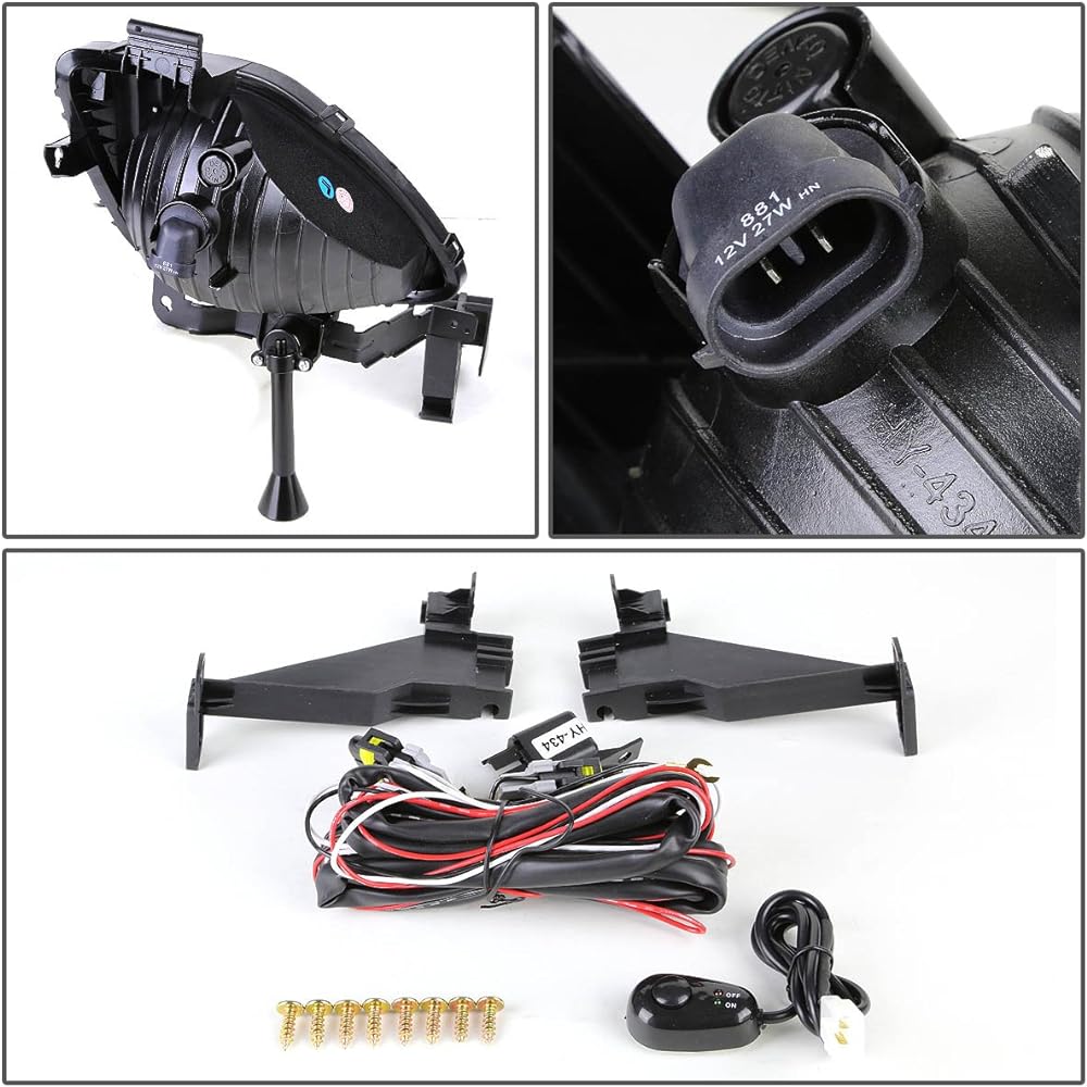DNA Motoring FL-ZTL-132-CH Fog Lump Switch Driver & Enhancement of visibility on the passenger side [11-13 Supports ELANTRA 4 Door Sedan]