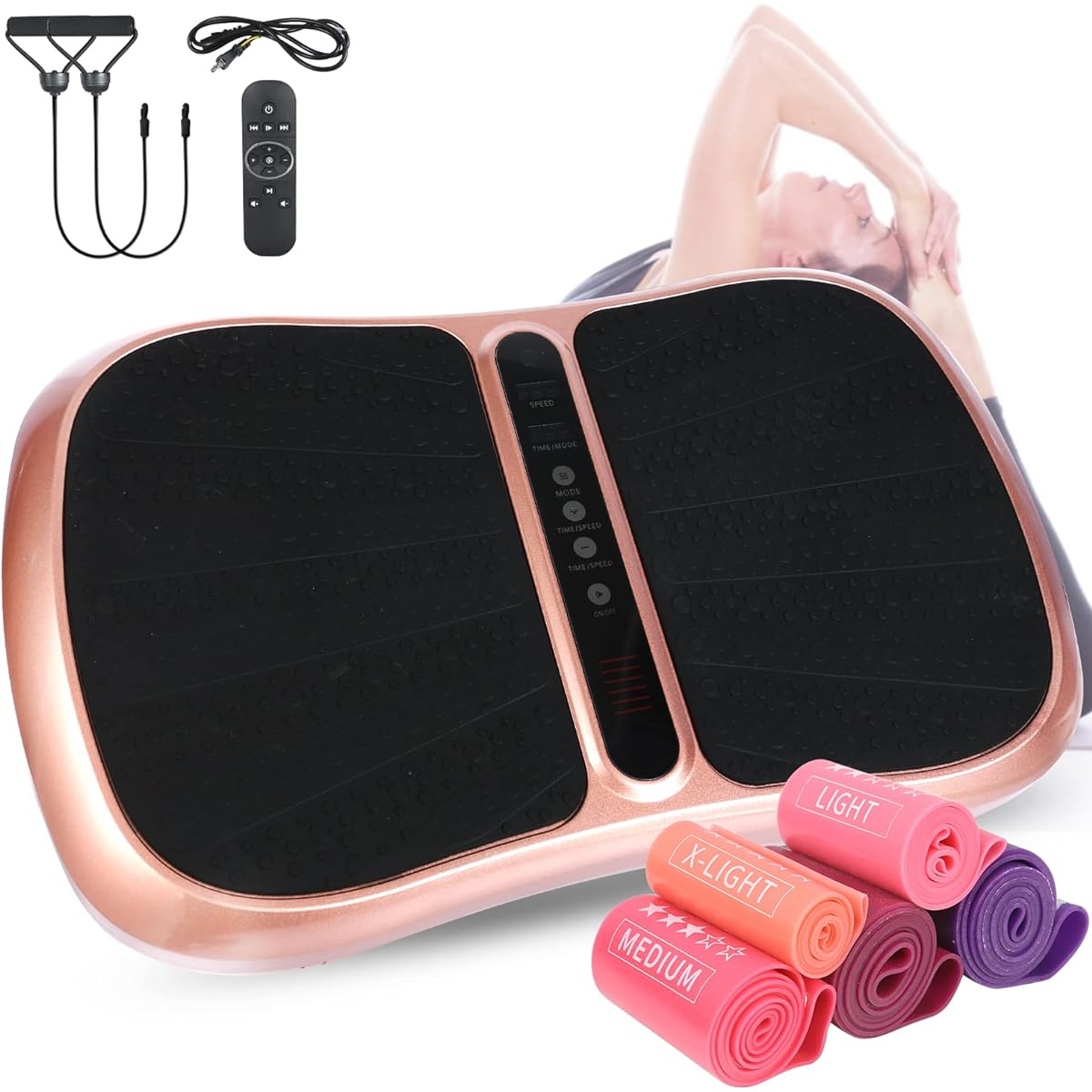 [2023 Latest] Buru Buru 3D KKincJon Vibration Machine Popular Diet Equipment Buru Buru Machine Balance Wave Quiet Popular 180 Level Vibration Adjustment Fitness Equipment Remote Control Compatible Music Player Function Indoor Exercise Equipment Core Stre