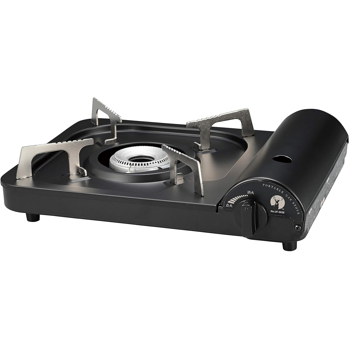 CAPTAIN STAG Barbecue Grill Stove Cassette Stove Tabletop Portable Cassette Stove Black UF-0028 Width 342 x Depth 270 x Height 86 mm