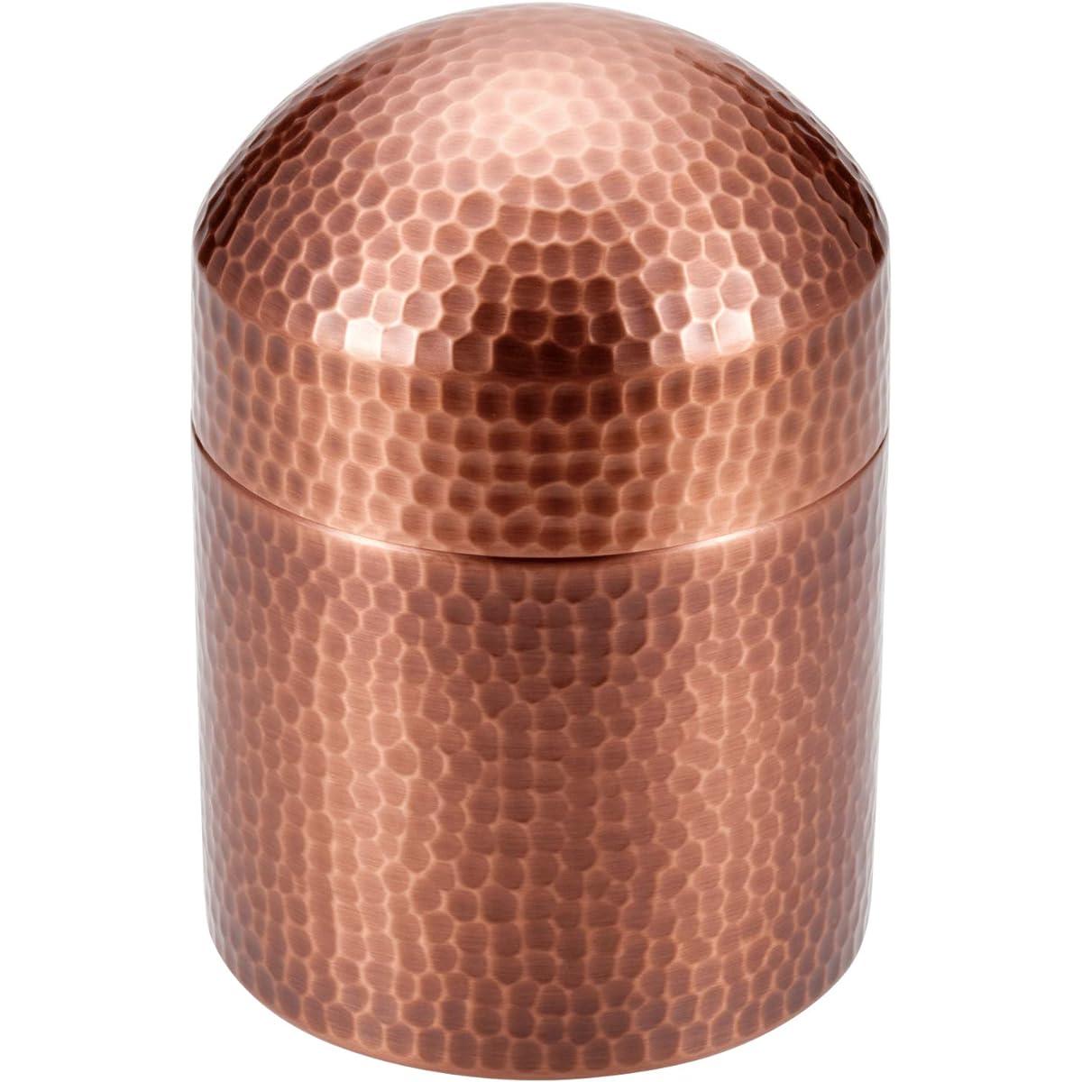 Shinko Metal (Sinkoukinzoku) Tea Caddy Shakudo Finish Large (Capacity: 200g) Pure Copper Shakudo Finish Copper Dream Can DM-706R