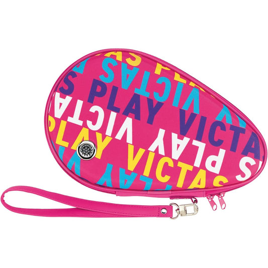 VICTAS Table Tennis Racket Case Printed Round Racket Case Hot Pink (7100) 672111