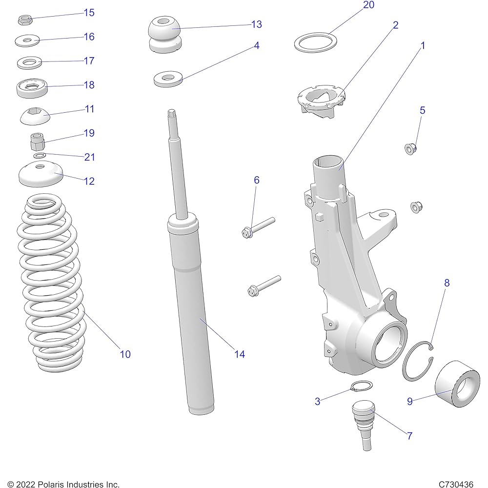 Front strut genuine OEM parts 7044149 quantity 1