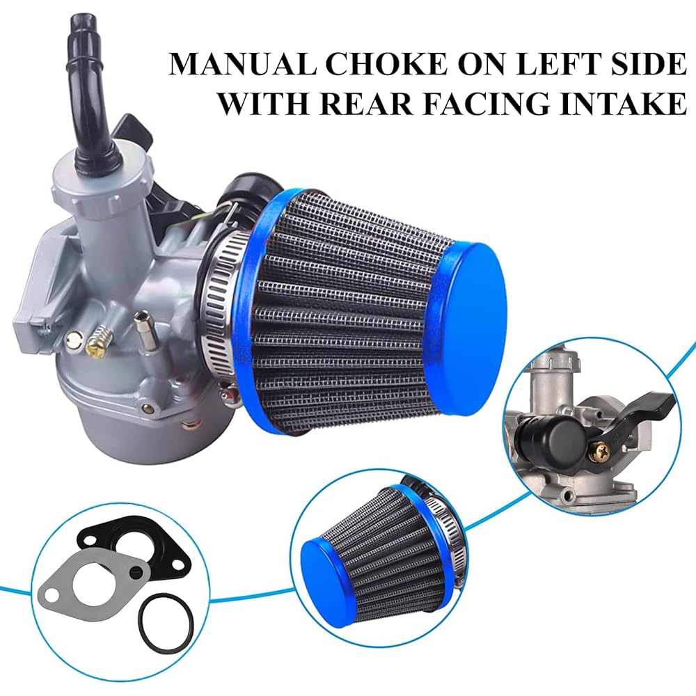 The carburetor for 19mm 50cc-125cc conforms to GO KARTS dirt bike 4-cycle engine