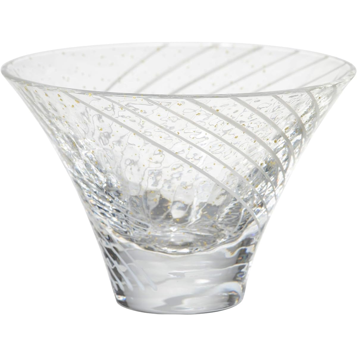 Toyo Sasaki Glass Sake Glass White 80ml Cup Edo Glass Yachiyo Kiln Yukimi Sake White 10785