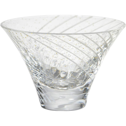 Toyo Sasaki Glass Sake Glass White 80ml Cup Edo Glass Yachiyo Kiln Yukimi Sake White 10785