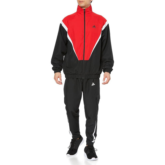 [Adidas] Jersey Top and Bottom Set Sportswear Woven No Hood Tracksuit DUC68 Men's