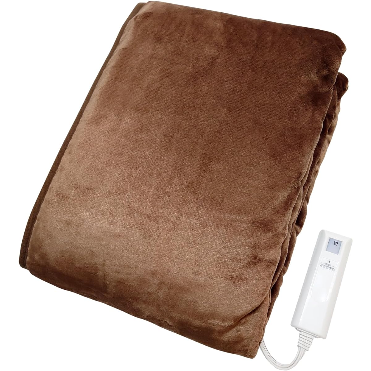 MORITA Electric Blanket Brown Flannel 190 x 130cm Washable Shiny and Soft Flannel Fabric TMB-K19FM(BR)