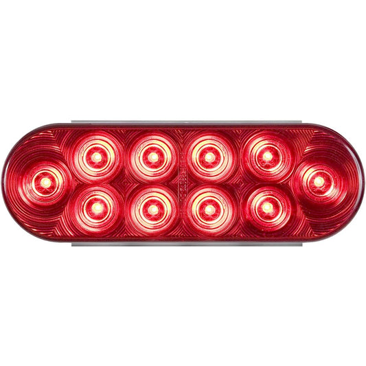 OPTRONICS 6 inch elliptical eyelet mounting Super diode LED light red stop/turn/tail high durability waterproof